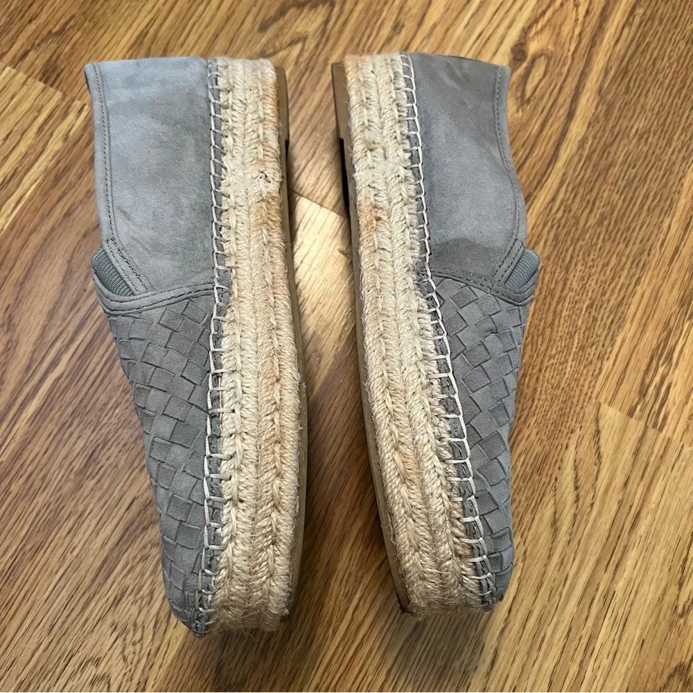 Grayish blue Woven Espadrilles Platforms